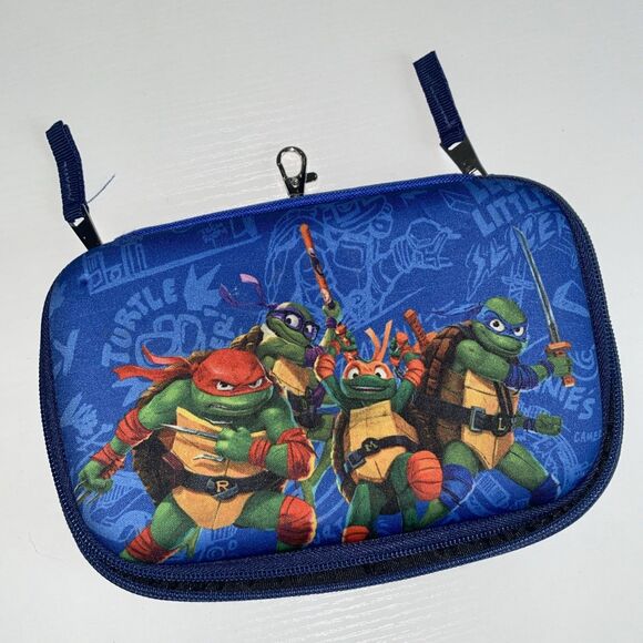 Turtles Mutant Mayhem Pencil Pouch Case Zippered Accessory Clip On - Picture 1 of 4